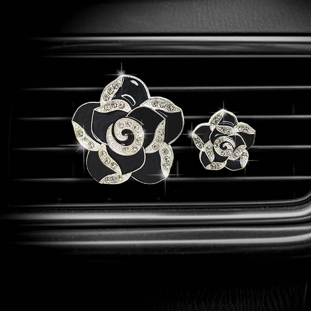 Diamond Bling Flower - Black